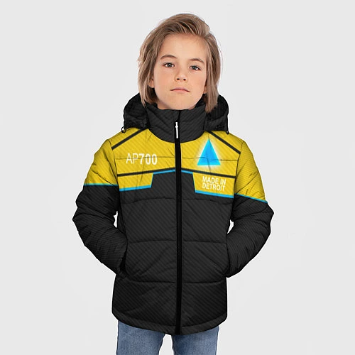 Зимняя куртка для мальчика Detroit: AP700 Yellow & Black / 3D-Черный – фото 3