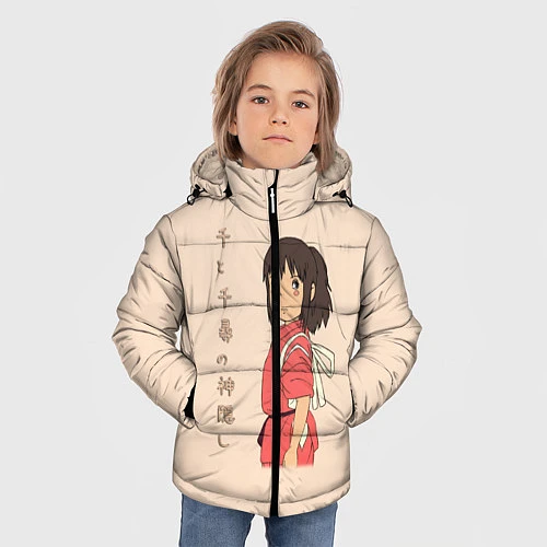 Зимняя куртка для мальчика Унесённые призраками / 3D-Черный – фото 3