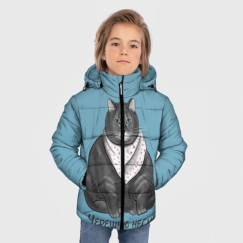 Зимняя куртка для мальчика Черешню неси! / 3D-Черный – фото 3