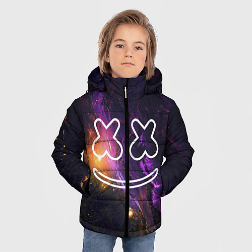 Зимняя куртка для мальчика Marshmello: Neon Space / 3D-Черный – фото 3