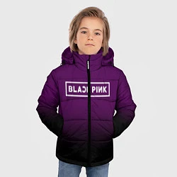 Куртка зимняя для мальчика Black Pink: Violet Gradient, цвет: 3D-черный — фото 2