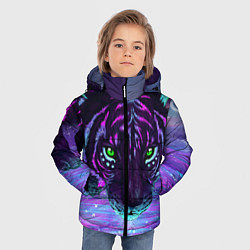 Куртка зимняя для мальчика Неоновый тигр, цвет: 3D-черный — фото 2
