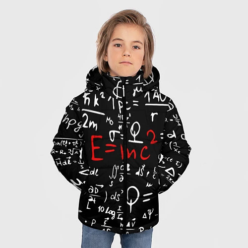 Зимняя куртка для мальчика E=mc2: Black Style / 3D-Черный – фото 3