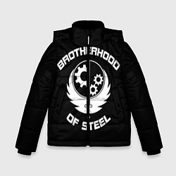 Куртка зимняя для мальчика Brothood of Steel, цвет: 3D-черный