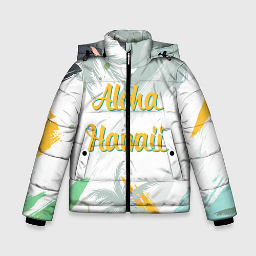 Зимняя куртка для мальчика Aloha Hawaii / 3D-Светло-серый – фото 1