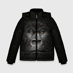 Куртка зимняя для мальчика Морда Гориллы, цвет: 3D-черный