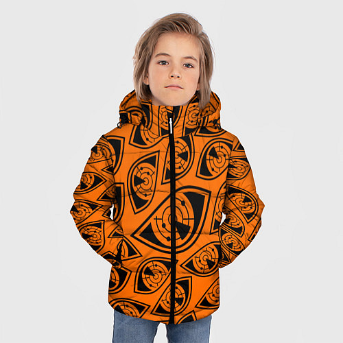 Зимняя куртка для мальчика R6S: Orange Pulse Eyes / 3D-Черный – фото 3