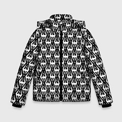 Куртка зимняя для мальчика TES: White Pattern, цвет: 3D-черный