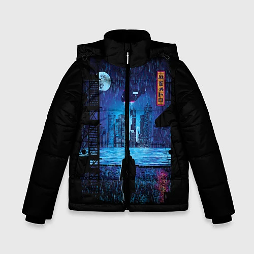 Зимняя куртка для мальчика Blade Runner: Dark Night / 3D-Светло-серый – фото 1