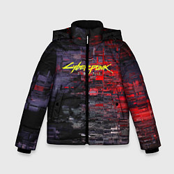 Куртка зимняя для мальчика Cyberpunk 2077: Techno Style, цвет: 3D-черный