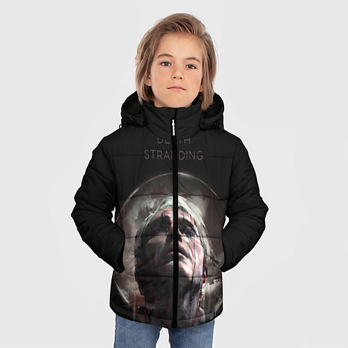 Зимняя куртка для мальчика Death Stranding: Mads Mikkelsen / 3D-Черный – фото 3