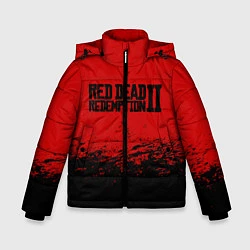 Куртка зимняя для мальчика Red Dead Redemption II, цвет: 3D-светло-серый