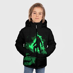 Куртка зимняя для мальчика Хищник в лесу, цвет: 3D-красный — фото 2