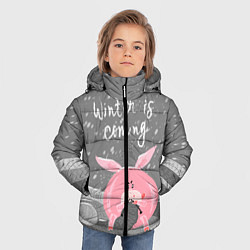 Куртка зимняя для мальчика Pig: Winter is Coming, цвет: 3D-черный — фото 2