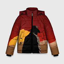 Куртка зимняя для мальчика RDR 2: Dark Man, цвет: 3D-светло-серый