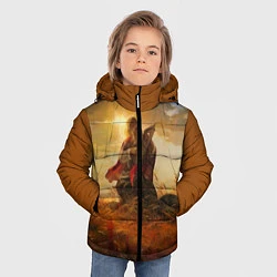 Куртка зимняя для мальчика Русский воин, цвет: 3D-красный — фото 2