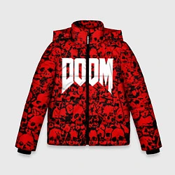 Куртка зимняя для мальчика DOOM: Blooded Skuls, цвет: 3D-черный