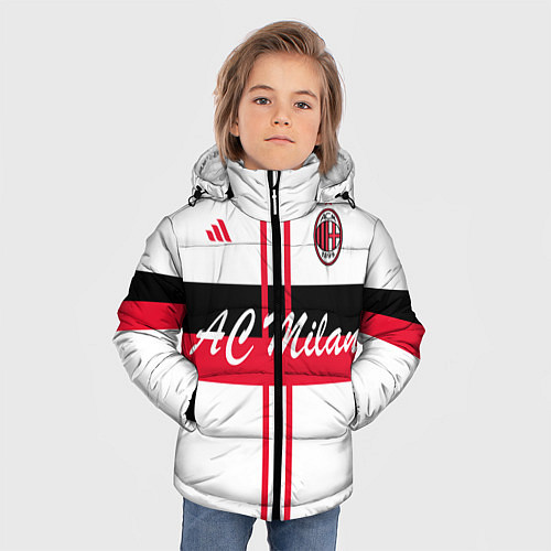 Зимняя куртка для мальчика AC Milan: White Form / 3D-Черный – фото 3