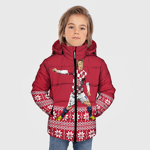 Зимняя куртка для мальчика Luka Modric / 3D-Черный – фото 3
