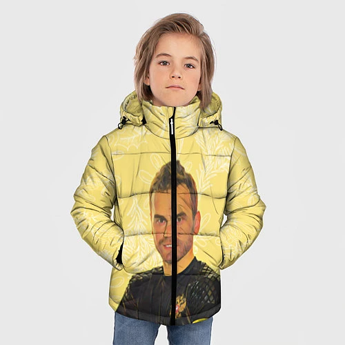 Зимняя куртка для мальчика Акинфеев за Россию / 3D-Черный – фото 3