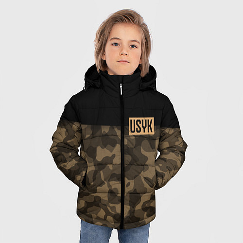 Зимняя куртка для мальчика USYK Camo / 3D-Черный – фото 3