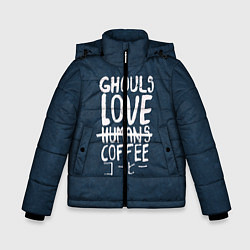 Куртка зимняя для мальчика Ghouls Love Coffee, цвет: 3D-красный