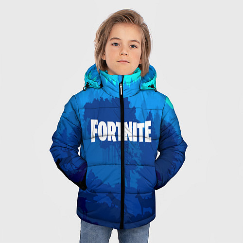 Зимняя куртка для мальчика Fortnite: Blue Forest / 3D-Черный – фото 3