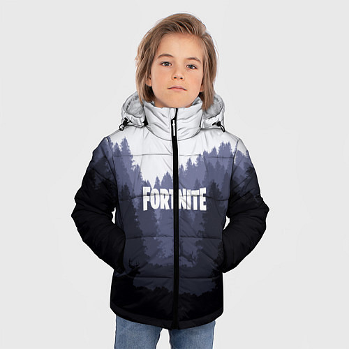 Зимняя куртка для мальчика Fortnite: Dark Forest / 3D-Черный – фото 3