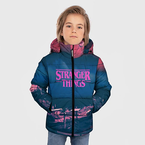 Зимняя куртка для мальчика Stranger Things: Pink Heaven / 3D-Черный – фото 3
