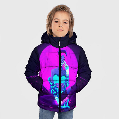 Зимняя куртка для мальчика Akali KDA / 3D-Черный – фото 3