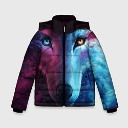 Куртка зимняя для мальчика Волчий взгляд, цвет: 3D-черный