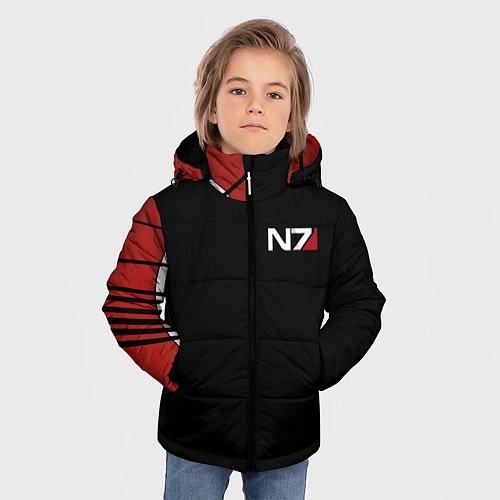 Зимняя куртка для мальчика MASS EFFECT N7 / 3D-Черный – фото 3
