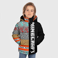 Куртка зимняя для мальчика Minecraft Blocks, цвет: 3D-светло-серый — фото 2