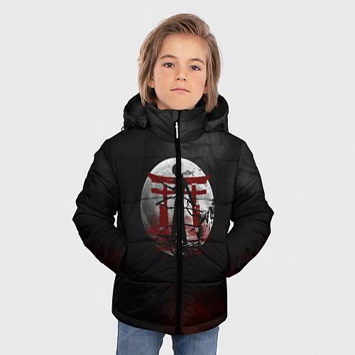 Зимняя куртка для мальчика Бездомный Бог / 3D-Черный – фото 3