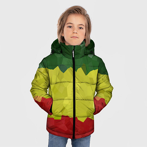 Зимняя куртка для мальчика Эфиопия / 3D-Черный – фото 3