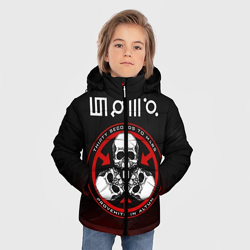 Зимняя куртка для мальчика 30 Seconds to Mars / 3D-Черный – фото 3