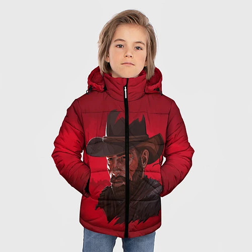 Зимняя куртка для мальчика Red Dead Redemption / 3D-Черный – фото 3