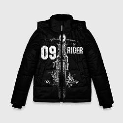 Куртка зимняя для мальчика 09 Rider, цвет: 3D-черный