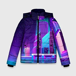 Куртка зимняя для мальчика Neon Nights, цвет: 3D-черный