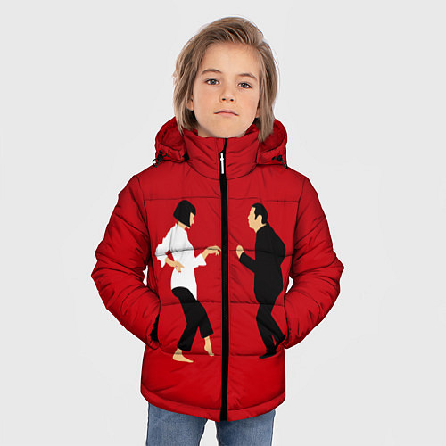 Зимняя куртка для мальчика Криминальное чтиво / 3D-Черный – фото 3
