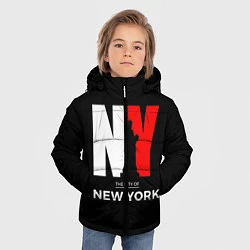 Куртка зимняя для мальчика New York City, цвет: 3D-черный — фото 2