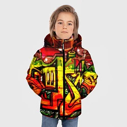 Куртка зимняя для мальчика Red Graffiti, цвет: 3D-черный — фото 2
