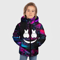Куртка зимняя для мальчика Marshmello NEON, цвет: 3D-черный — фото 2