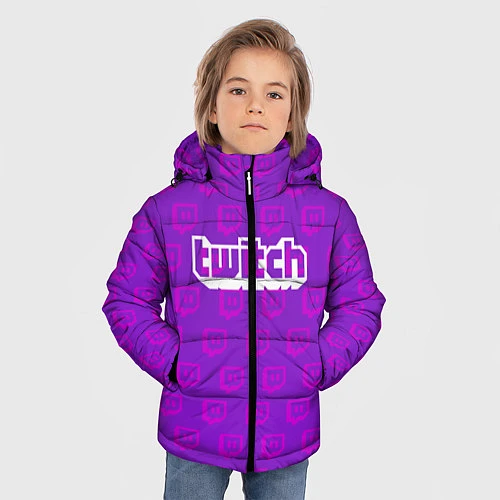 Зимняя куртка для мальчика Twitch Online / 3D-Черный – фото 3