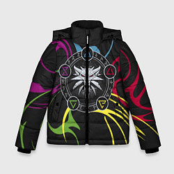 Куртка зимняя для мальчика Сила Ведьмака, цвет: 3D-светло-серый