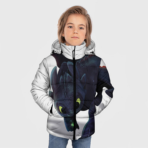 Зимняя куртка для мальчика Как приручить дракона / 3D-Черный – фото 3