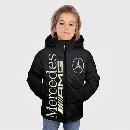 Зимняя куртка для мальчика Mercedes AMG: Black Edition / 3D-Черный – фото 3
