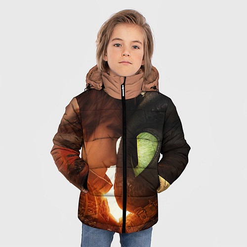 Зимняя куртка для мальчика Любовь фурии / 3D-Черный – фото 3