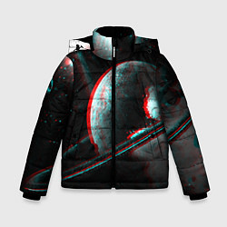 Куртка зимняя для мальчика Cosmos Glitch, цвет: 3D-черный