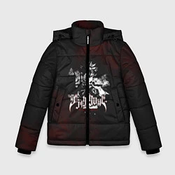 Куртка зимняя для мальчика Чёрный клевер, цвет: 3D-красный